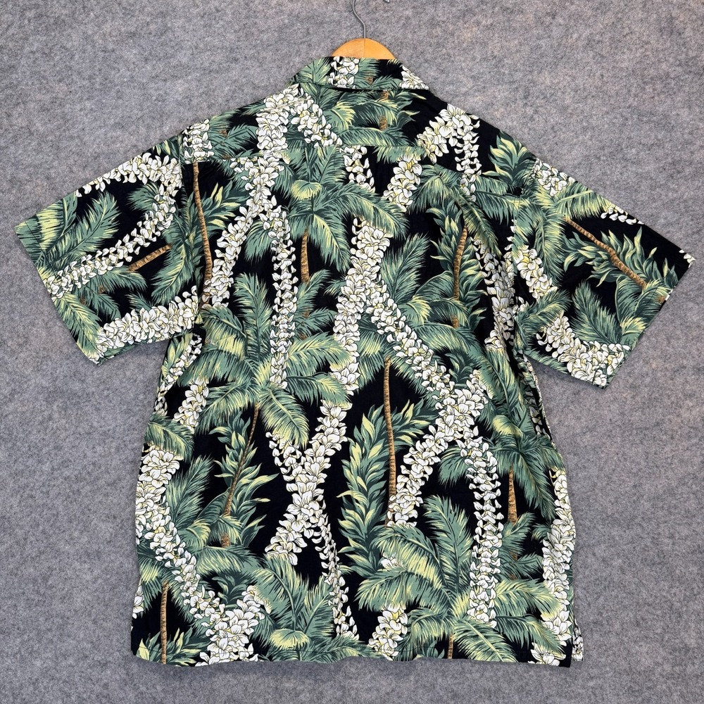Vintage Go Barefoot Hawaiian Aloha Shirt Mens Large Palm‎ Trees Flowers Camp USA - Picture 12 of 13